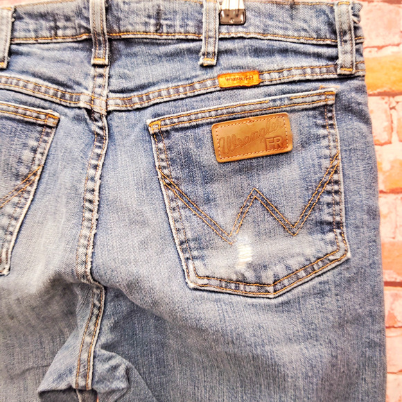 Men's Wrangler FR CAT2 2112 Flame Resistant Work Denim Blue Jeans Size 33 x 34 - Picture 9 of 9